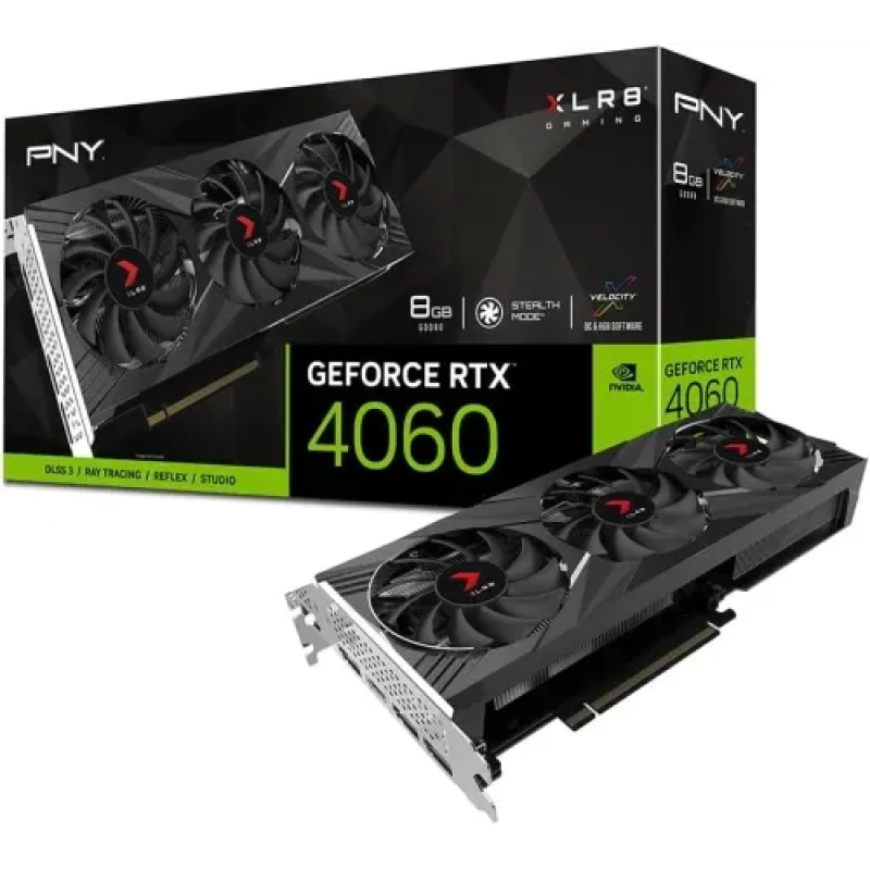 PNY GeForce RTX 4060 Ti 8GB XLR8 Gaming VERTO EPIC-X RGB Triple Fan GDDR6 Graphics Card